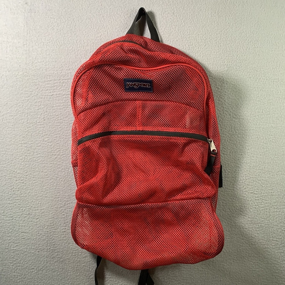 Jansport Mesh Pack See Through Red Backpack B2